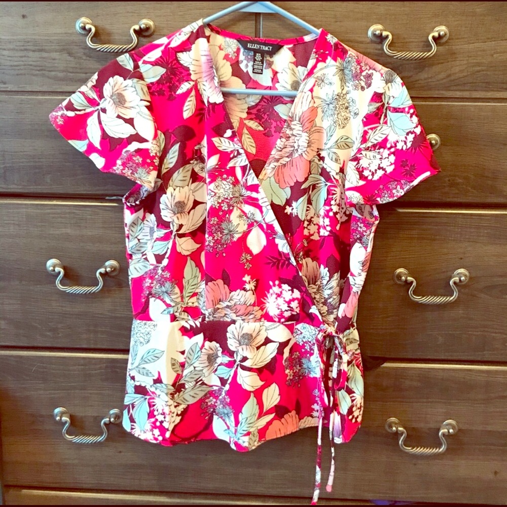 Ellen Tracy Floral Blouse
